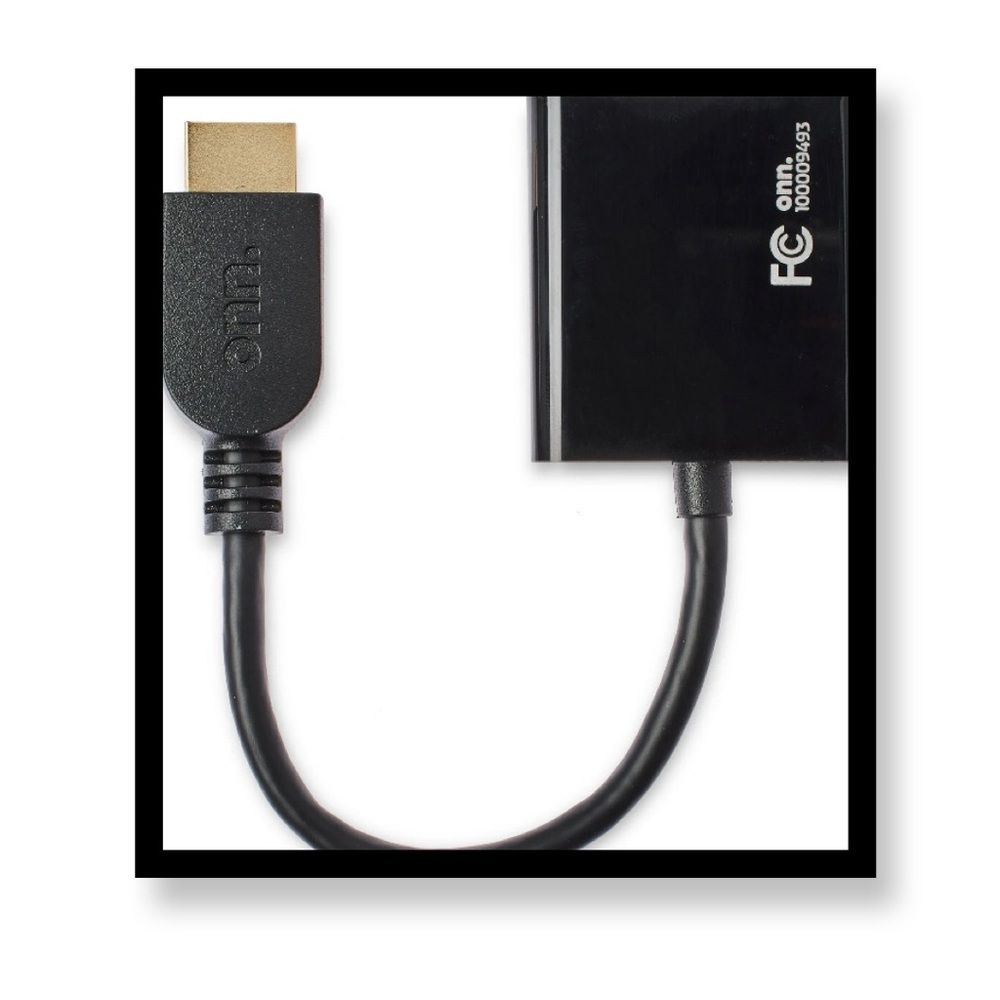New-Onn Compact Designed Portable HDMI to VGA Adapter